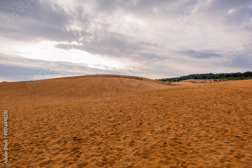 The stunning Red Sand Dunes in Mui Ne, Vietnam at sunset