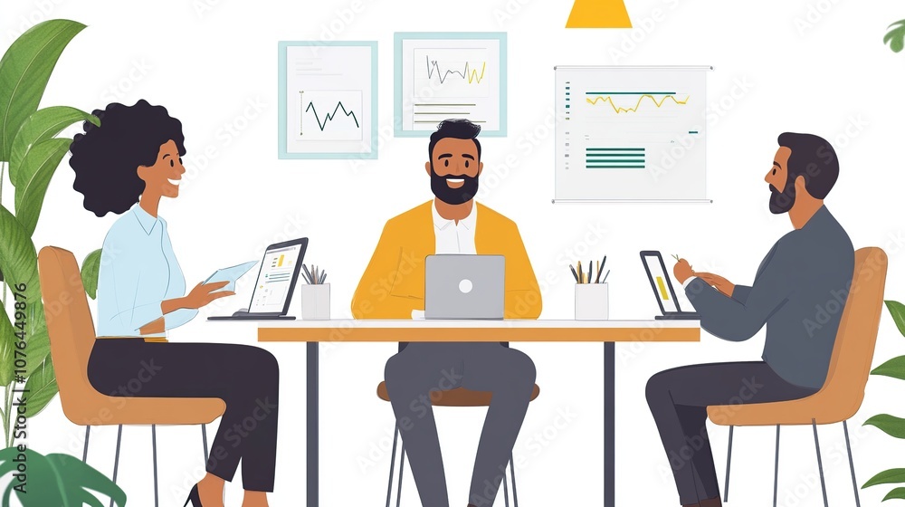 Business Meeting Illustration Business Meeting Illustration