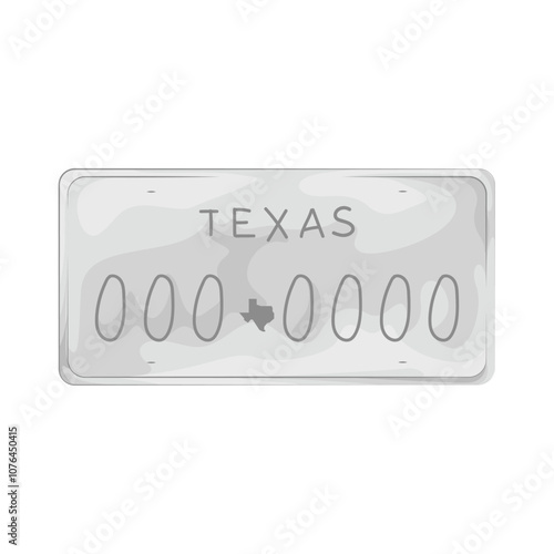 Illustration of Texas License Plate