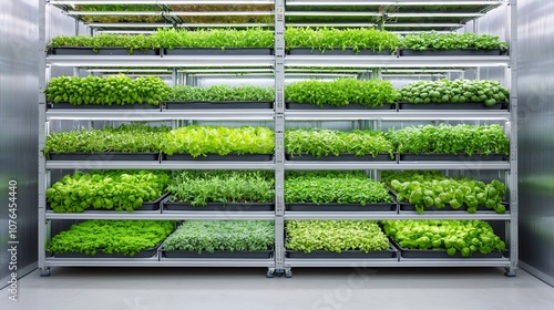 Vertical Hydroponic Farm with Multilayered Fresh Produce and Water Flow for Optimal Nutrient Delivery Innovative and Efficient Indoor Agriculture Technology for Sustainable Food Production