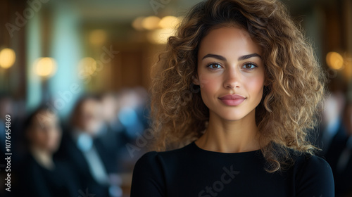 Wallpaper Mural woman leading a group of people, her stance  Torontodigital.ca