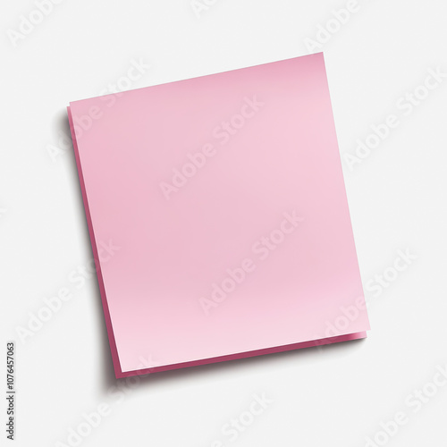 Soft Pink Blank Paper on a White Background Ideal for Stationery, Scrapbooking, Design Projects, and Creative Expressions with a Minimalistic Aesthetic