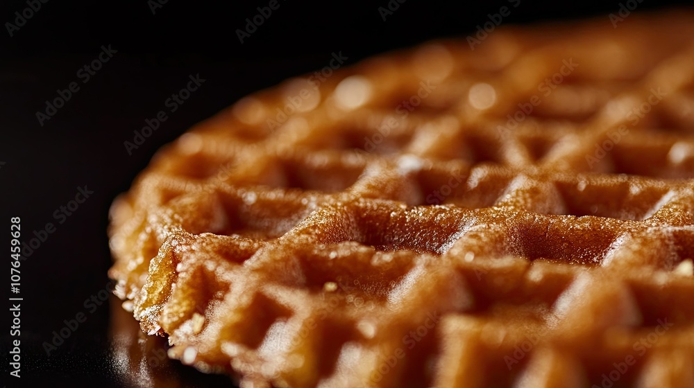 Detailed Close-Up of a Delicious Waffle Detailed Close-Up of a Delicious Waffle