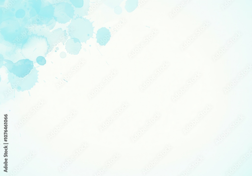 Abstract light blue watercolor background with artistic paint splashes Abstract light blue watercolor background with artistic paint splashes