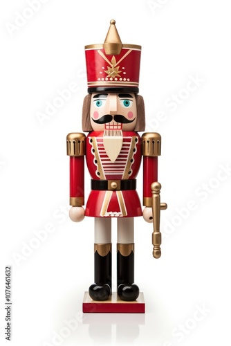 Christmas nutcracker christmas white background representation. photo