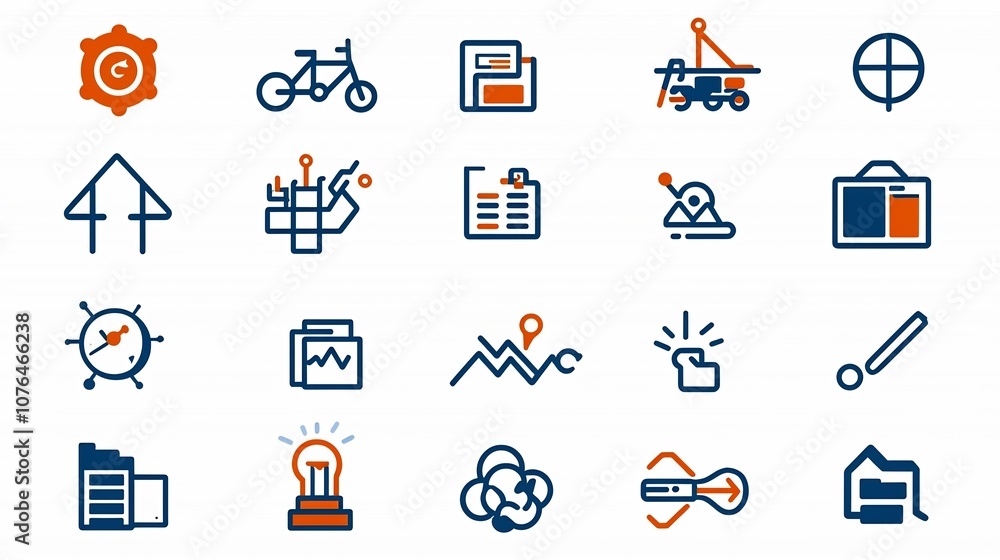 Set of 64x64 pixel perfect line icons with editable stroke representing diverse social sectors like finance culture and environment Minimalist modern design suitable for infographic web app Set of 64x64 pixel perfect line icons with editable stroke representing diverse social sectors like finance culture and environment Minimalist modern design suitable for infographic web app