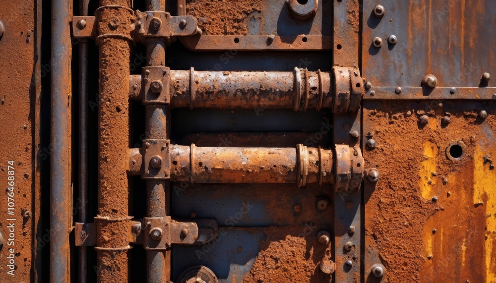 Corroded metallic terminals with rust and weathered texture for industrial design and artistic use Corroded metallic terminals with rust and weathered texture for industrial design and artistic use