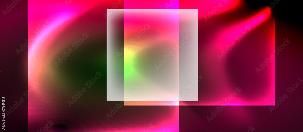 Glass squares with neon shiny light abstract background Glass squares with neon shiny light abstract background
