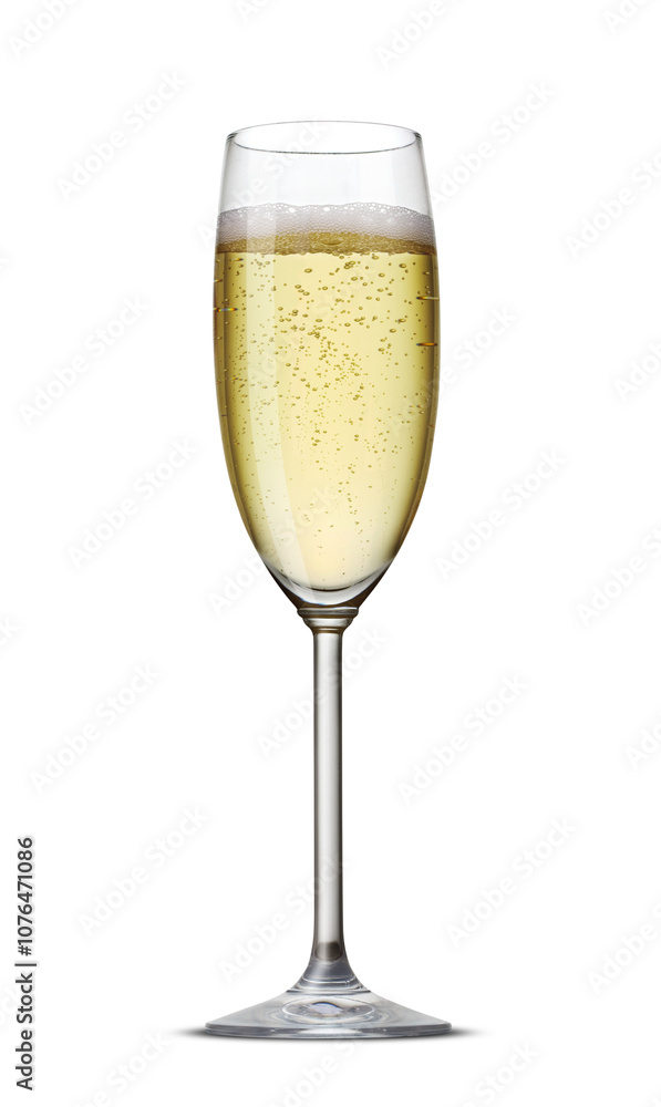 Glass of champagne isolated on white background Glass of champagne isolated on white background