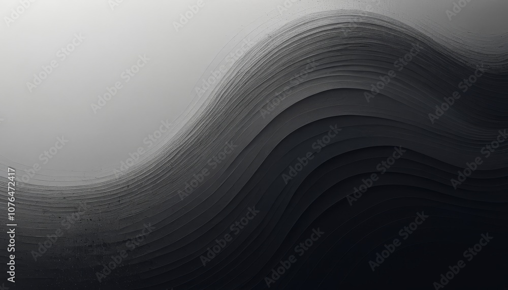 Dynamic grainy gradient background with flowing wavy layers in black and white tones Dynamic grainy gradient background with flowing wavy layers in black and white tones