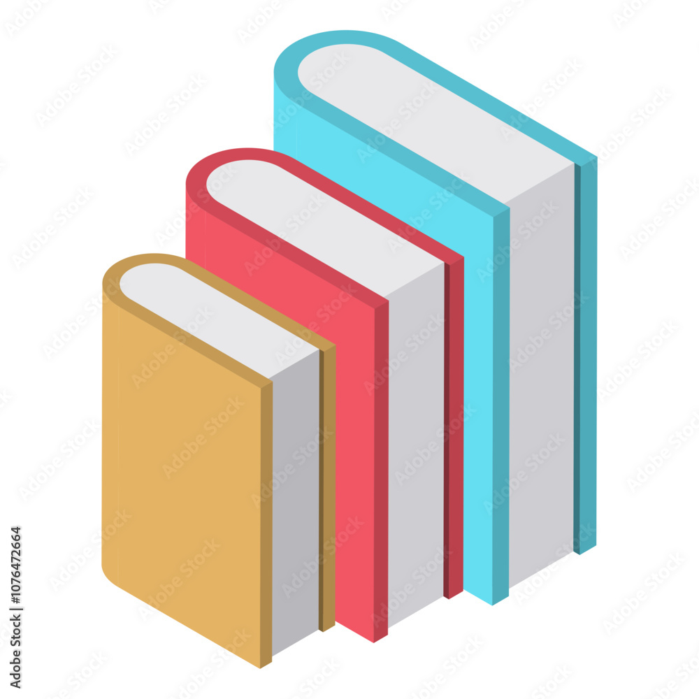 Educational Book Reading. Flat Cartoon Vector Illustration Isolated on White Background. Educational Book Reading. Flat Cartoon Vector Illustration Isolated on White Background.