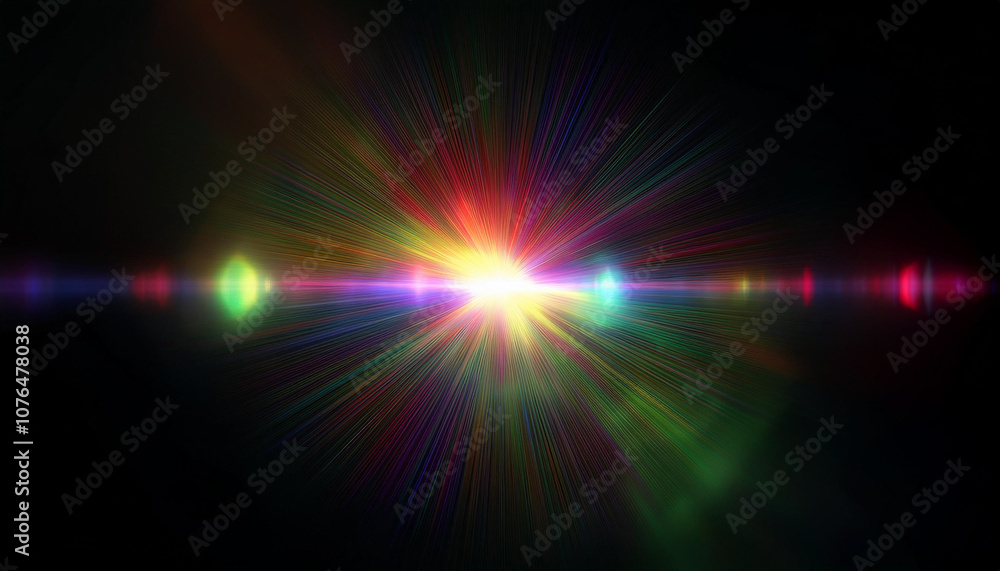 Lens flare abstract effect on black background. Abstract Sun burst, sun flare nature abstract rainbow colorful backdrop, blinking sun burst, lens flare optical rays. Lens flare abstract effect on black background. Abstract Sun burst, sun flare nature abstract rainbow colorful backdrop, blinking sun burst, lens flare optical rays.