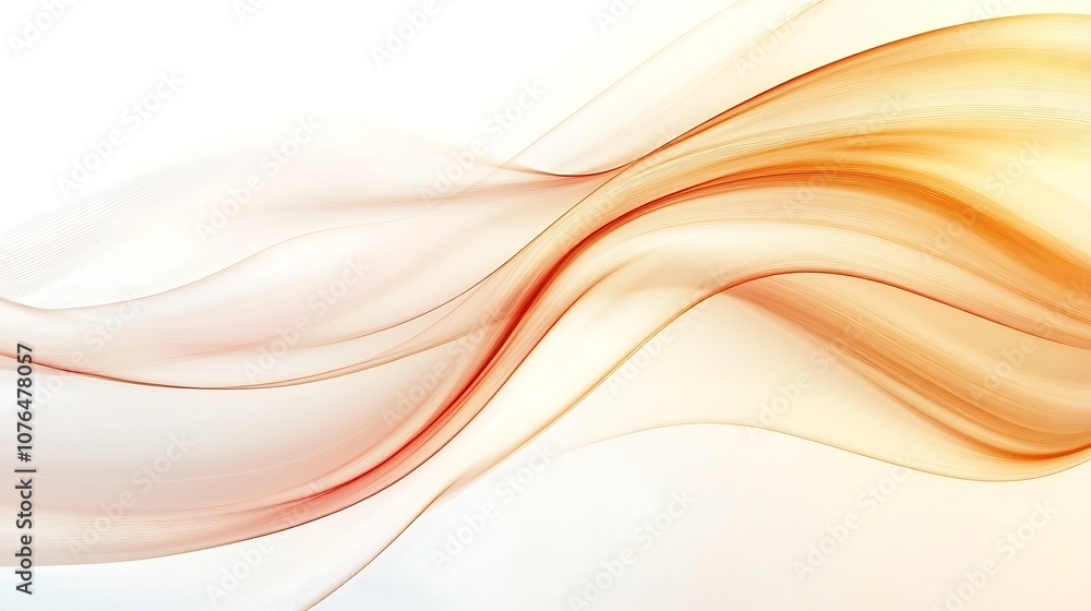 Fototapeta premium Abstract Orange and White Flowing Lines