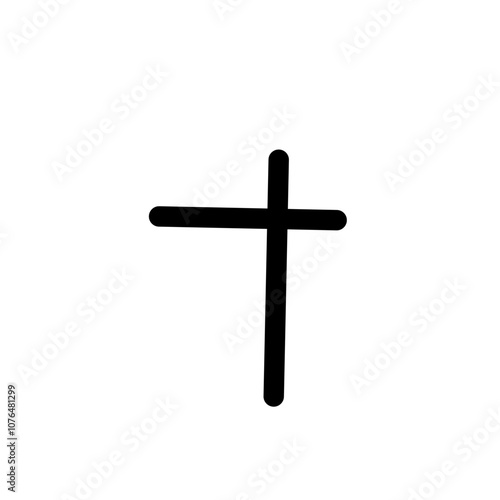 cross on a white background