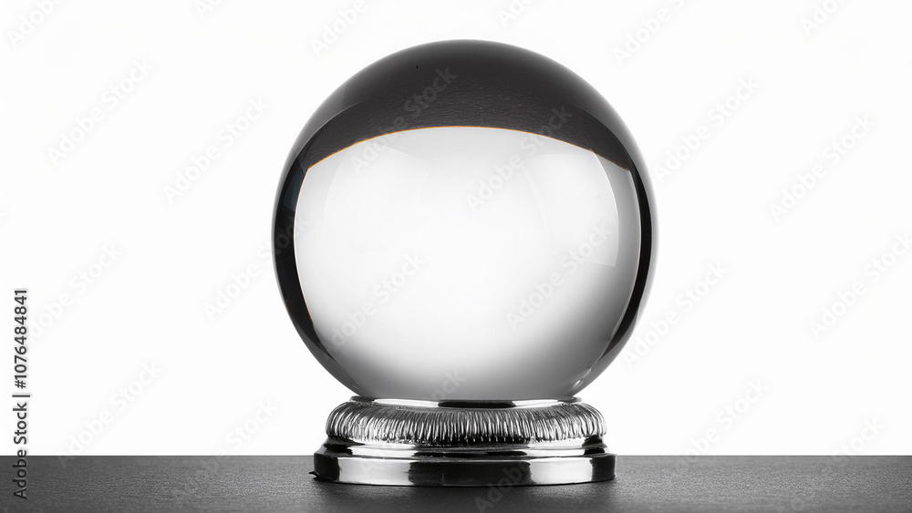 Glass crystal ball isolated on transparent or white background Glass crystal ball isolated on transparent or white background