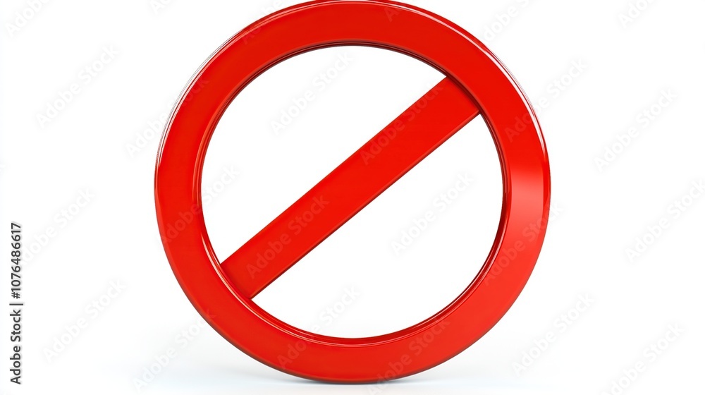 Red Circle with Diagonal Line: A Symbol of Prohibition