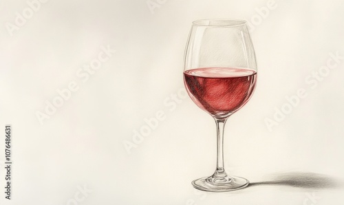 A wine glass with a red liquid in it