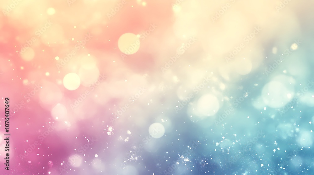 Abstract Blurred Background with Pink, Yellow, and Blue Colors and Bokeh Lights Abstract Blurred Background with Pink, Yellow, and Blue Colors and Bokeh Lights