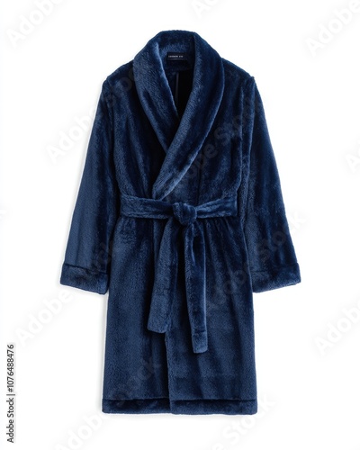 A blue robe with a fur trim