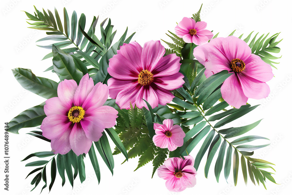 Obraz premium Flower bouquet isolated on white version 23