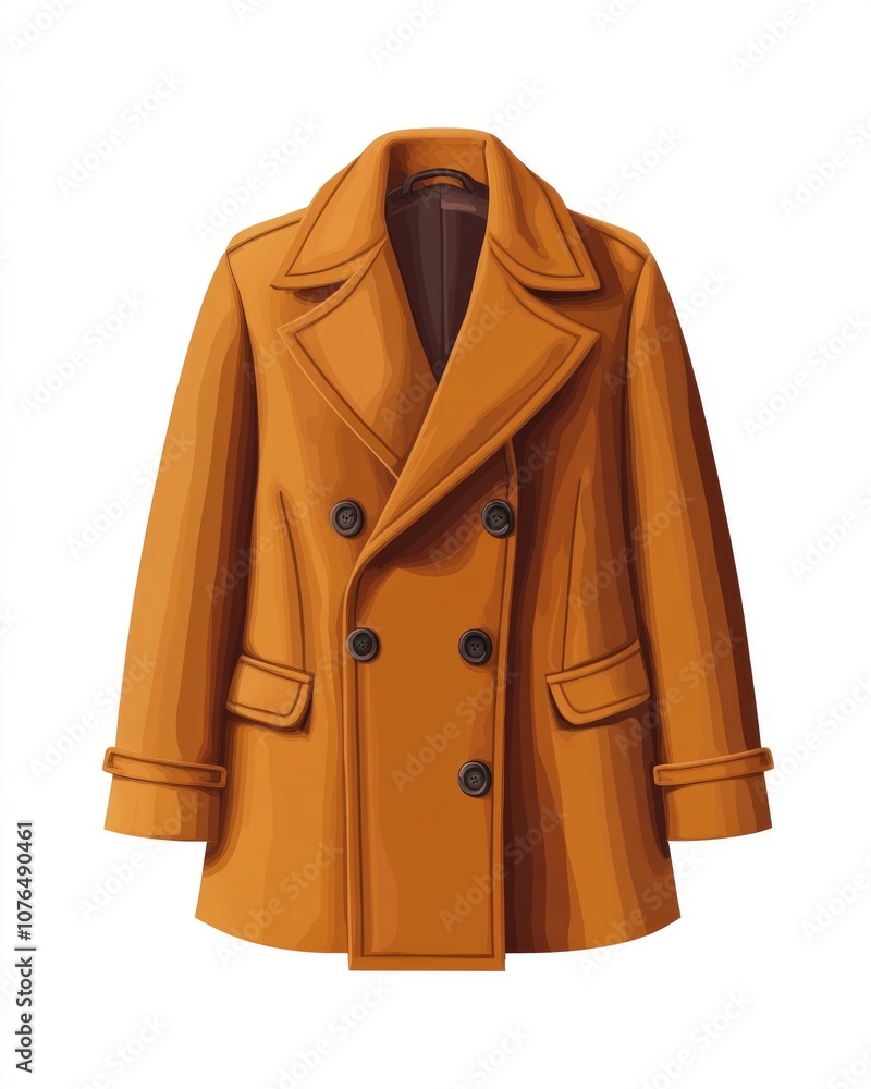 A jacket with a collar and buttons A jacket with a collar and buttons