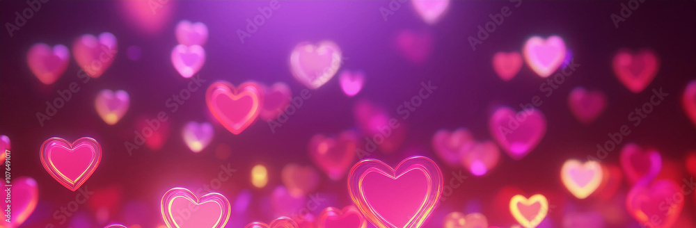 Blurred Valentine's Day Abstract banner Background. Holiday Blinking Abstract Valentine Background, Glowing Hearts. Love concept. Blurred Valentine's Day Abstract banner Background. Holiday Blinking Abstract Valentine Background, Glowing Hearts. Love concept.