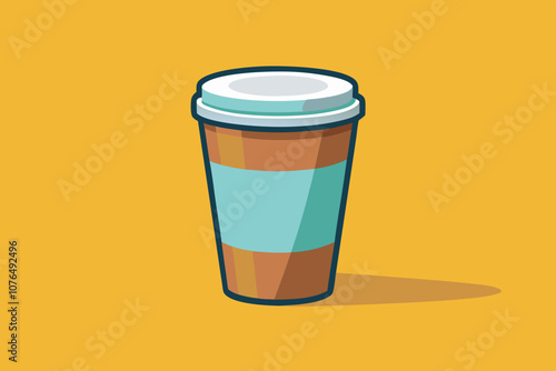 Paper Cup vector art illustration 