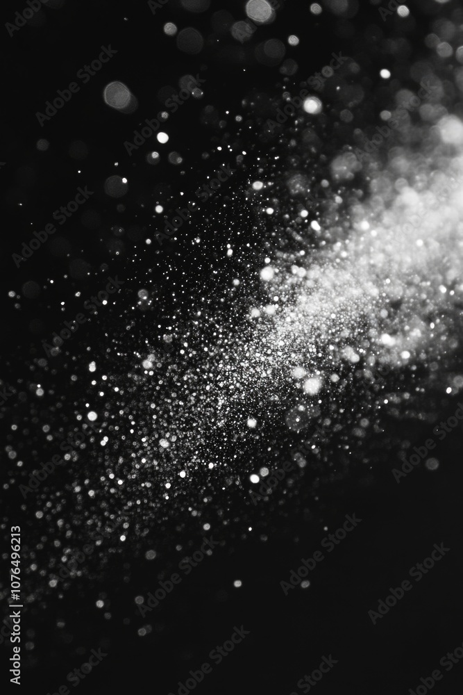 A black and white photograph of snowfall A black and white photograph of snowfall