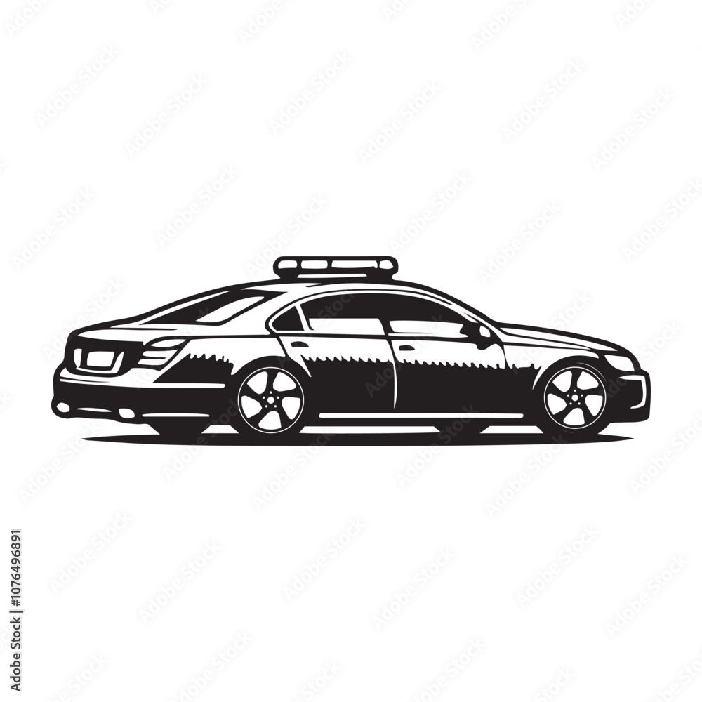 Obraz premium car silhouette vector on a white background