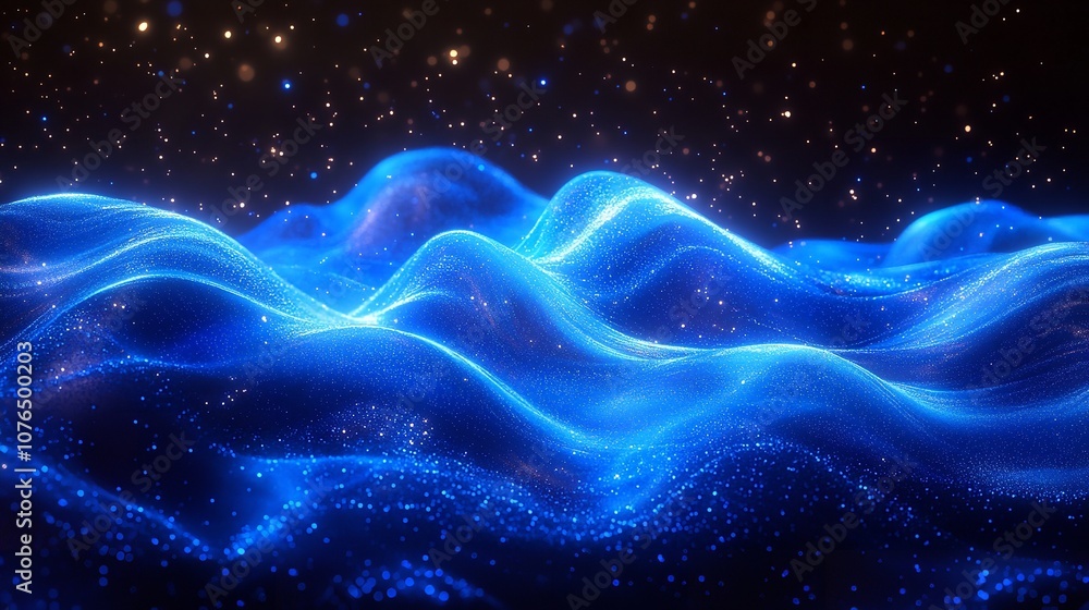 Futuristic digital waves background, blockchain fintech technology Futuristic digital waves background, blockchain fintech technology