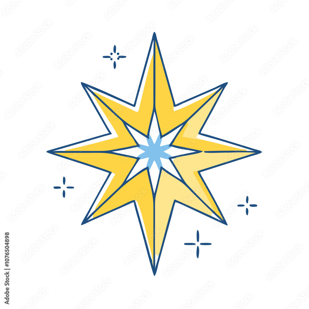 Bethlehem star vector art, flat illustration Bethlehem star icon Bethlehem star vector art, flat illustration Bethlehem star icon