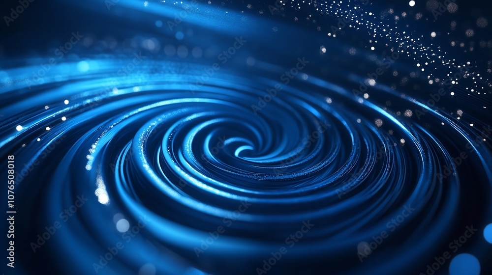 Hypnotic Cosmic Swirl with Sparkling Stars - Abstract Space Concept Hypnotic Cosmic Swirl with Sparkling Stars - Abstract Space Concept