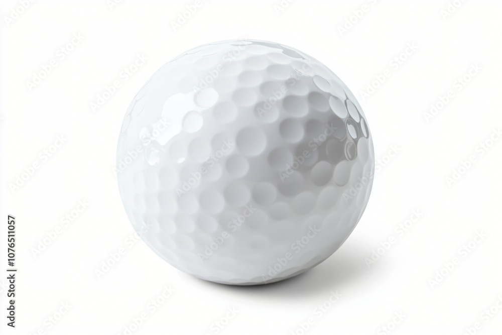 White Golf Ball Isolated on White Background White Golf Ball Isolated on White Background