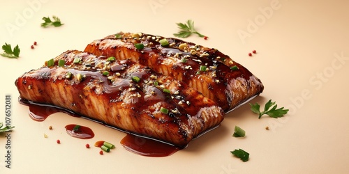 Eel Sashimi with special sauce Product photographyapp photo