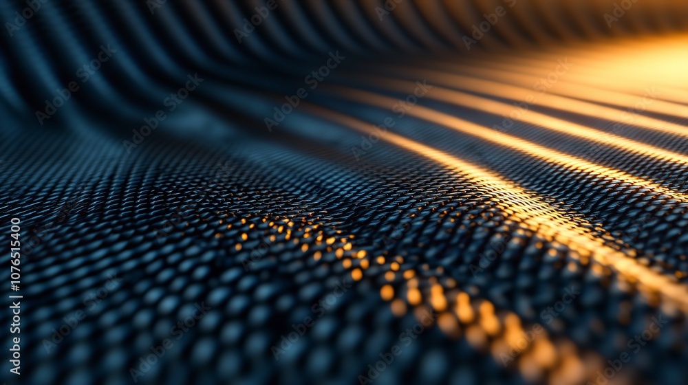 Close-up view of a sleek and modern carbon fiber texture with waves and light reflections, showcasing its strength and aesthetic appeal. Close-up view of a sleek and modern carbon fiber texture with waves and light reflections, showcasing its strength and aesthetic appeal.