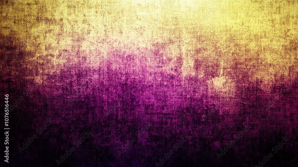 Obraz premium Abstract gradient texture featuring purple and yellow hues with a distressed appearance.
