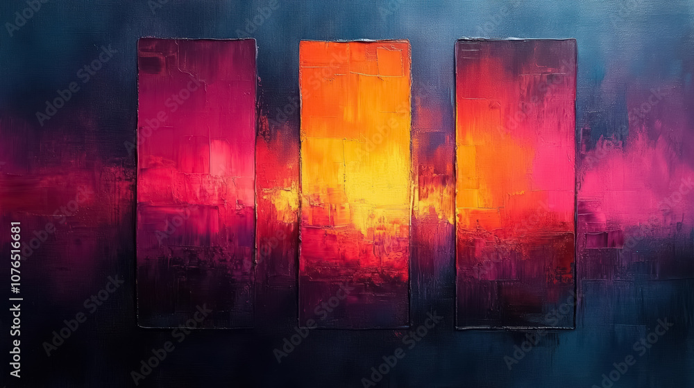 Naklejka premium Abstract oil painting on canvas