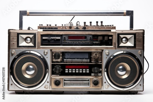 Boombox electronics stereo radio.