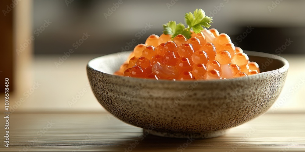 Ikura Sashimi in small bowl Product photographyappeti Ikura Sashimi in small bowl Product photographyappeti