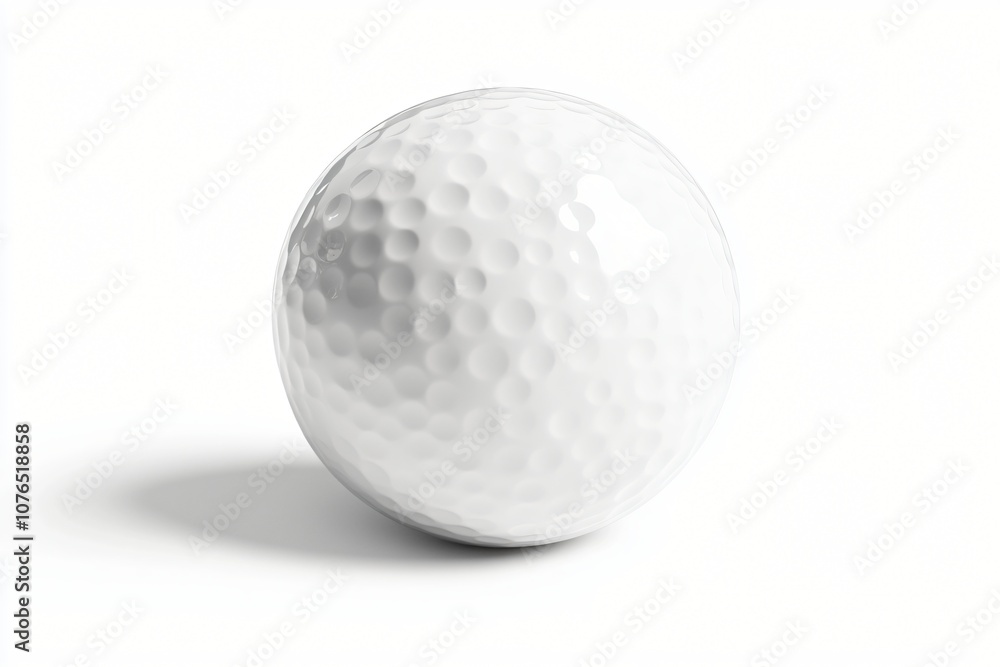 White Golf Ball Isolated on White Background White Golf Ball Isolated on White Background