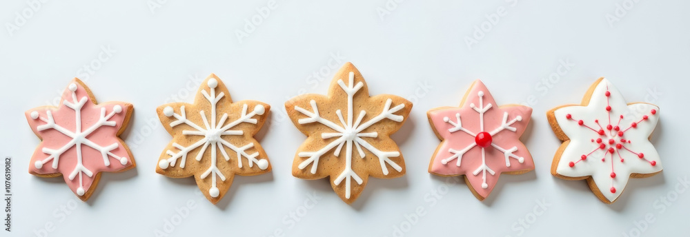 Festive snowflake cookies for winter celebrations and holiday decor Festive snowflake cookies for winter celebrations and holiday decor