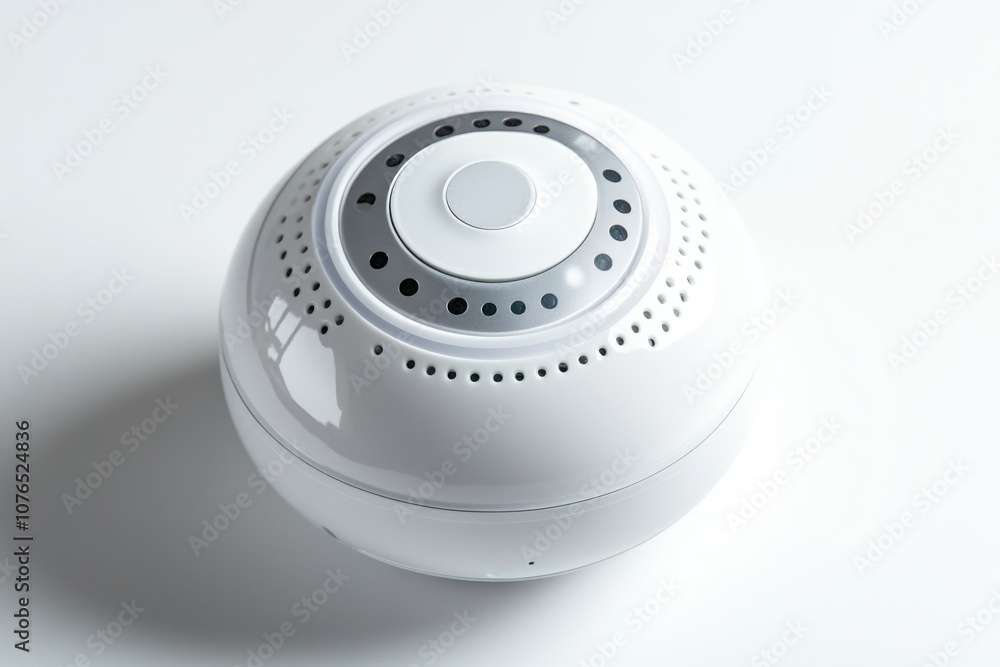 Air purifier sitting on a table, used for cleaning indoor air Air purifier sitting on a table, used for cleaning indoor air