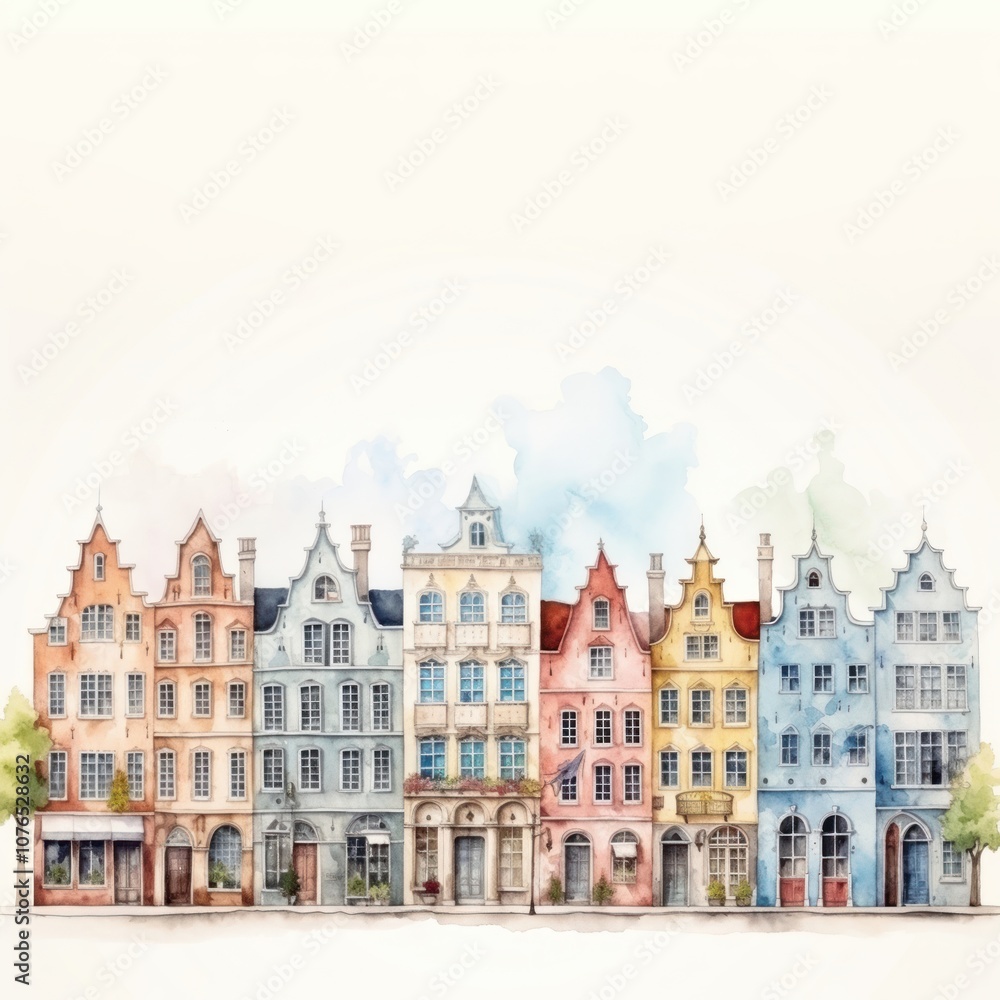 Obraz premium House town architecture building.