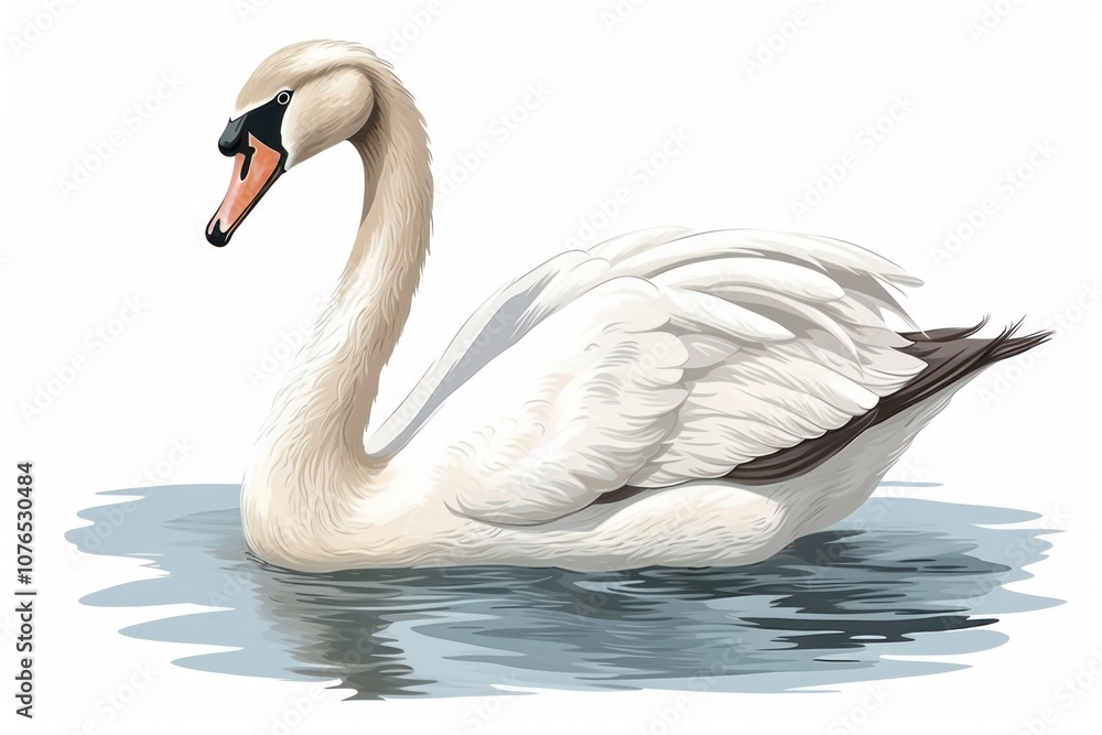 Fototapeta premium Swan animal white bird.