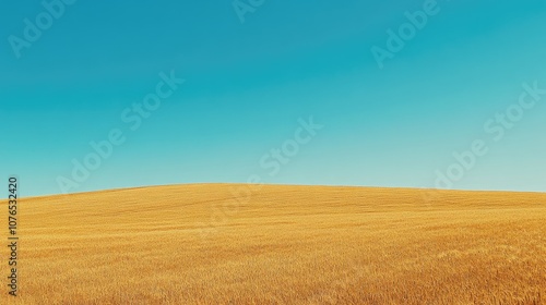 A single tree standing tall amidst a sea of golden grass, perfect for nature or landscape-themed projects