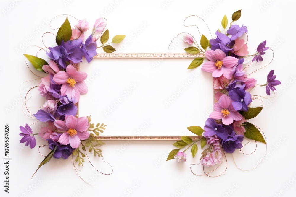 Fototapeta premium Flower wreath violet plant.