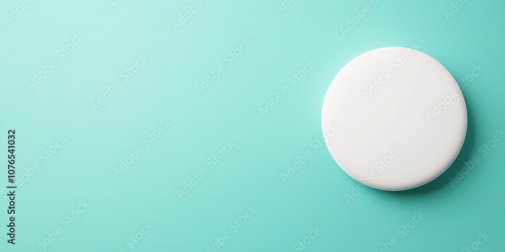 A minimalist view of a round white object on a pastel background. A minimalist view of a round white object on a pastel background.