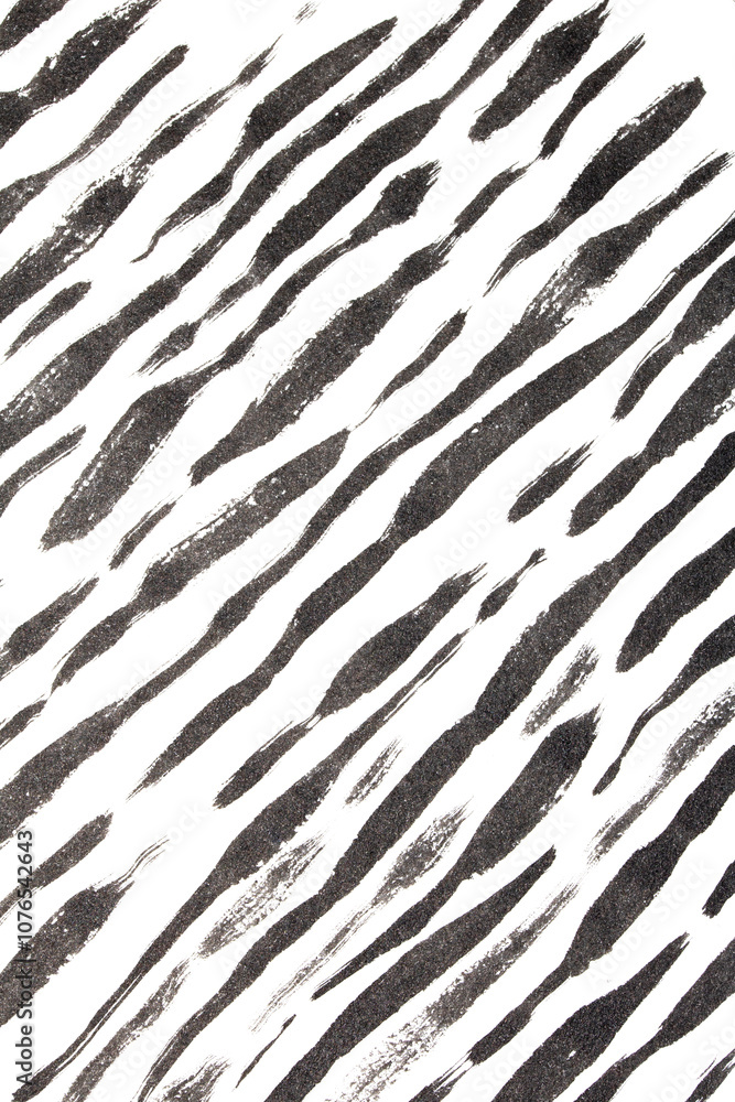Thick Ink Pen Black Lines on White Background Zebra Skin Barcode Shapes Thick Ink Pen Black Lines on White Background Zebra Skin Barcode Shapes