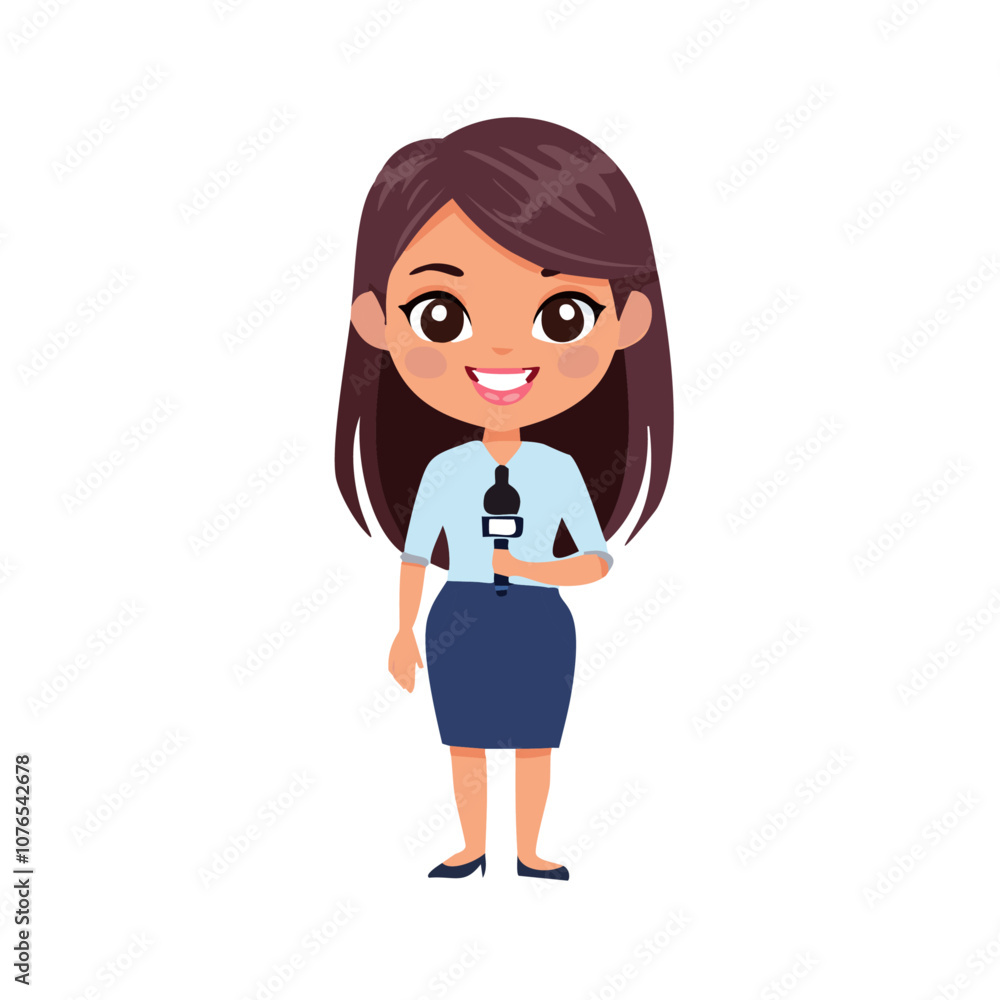 Reporter Guard Cute Worker Work Job Profession Professional Occupation Cartoon Character
Reporter Guard Cute Worker Work Job Profession Professional Occupation Cartoon Character