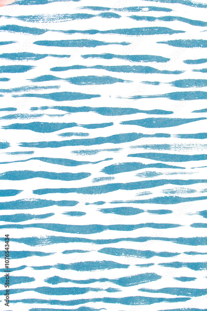 Fototapeta premium Thick Ink Pen Lines on White Background Zebra Skin Blue Barcode Shapes
